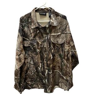REAL TREE camo button down long sleeve shirt jacket size XXL